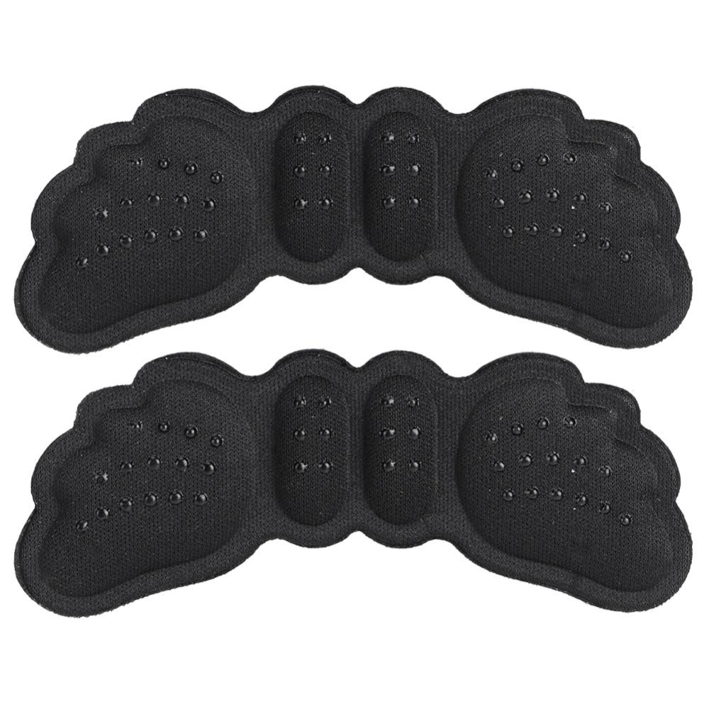 5 Pairs Self-adhesive 4D Sponge Heel Pads Butterfly Wing Black Heel Stickers Invisible Thickened Foot Pads Anti-drop Fix