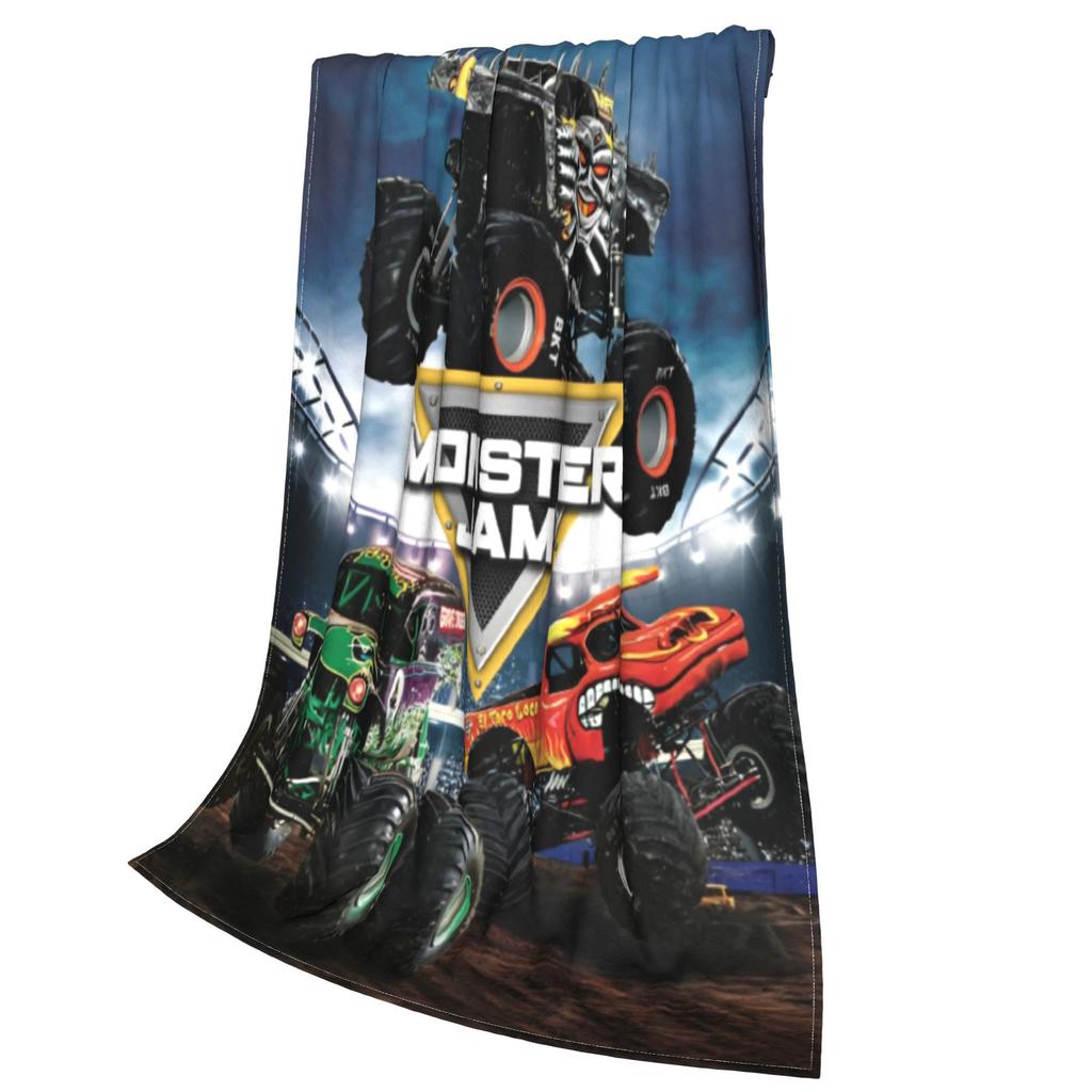 Bequeme Monster Jam Grave Digger Decke Merch Bettwäsche Dekorative Decke Überwurf Ultra-Weicher Samt für Draußen