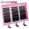 Cross-Border 300 Clusters D Curl Faux Eyelash Set: 10-18mm Dense Flower Cluster DIY Eyelashes