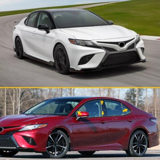 Chrome Delete Blackout Overlay for 2018-24 Toyota Camry Window Trim I