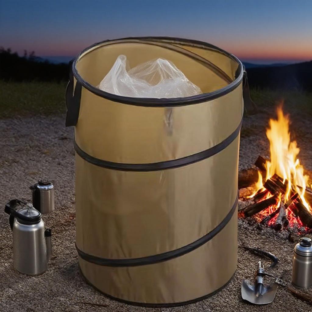 Collapsible Trash Can Portable Garbage Can Pop Up Garden Leaf Trash Can Outdoor Camping Waste Bin Multifunctional Storage Box