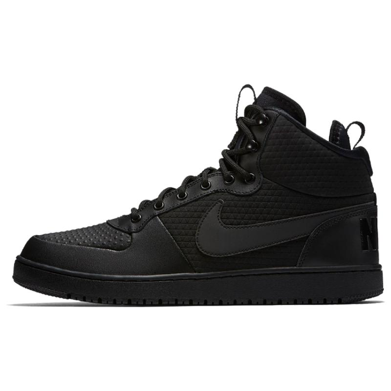 Nike Court Borough Mid Winter Triple Black  Sneakers  AA0547-002
