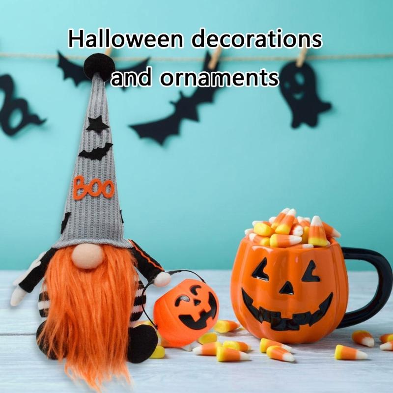 Soft Flannel Halloween Figurine 32Cm Tall Goblin Ornament For Shelf Desk Decorations And Gift