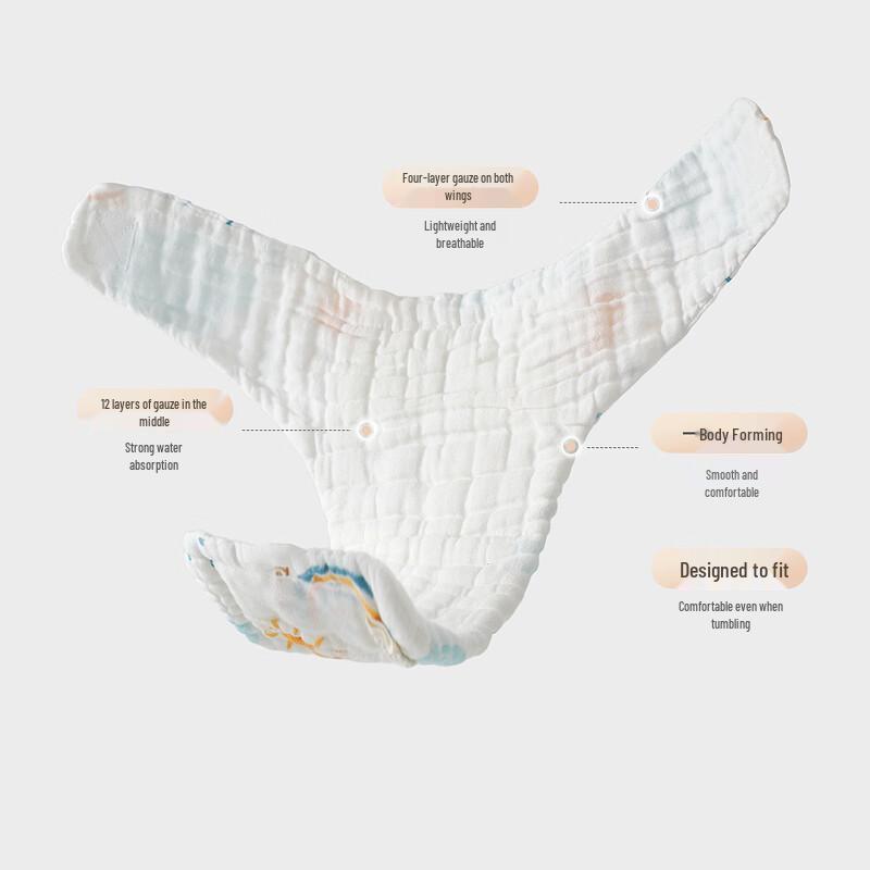 TONGTAI Baby Pure Cotton Gauze Washable Diapers