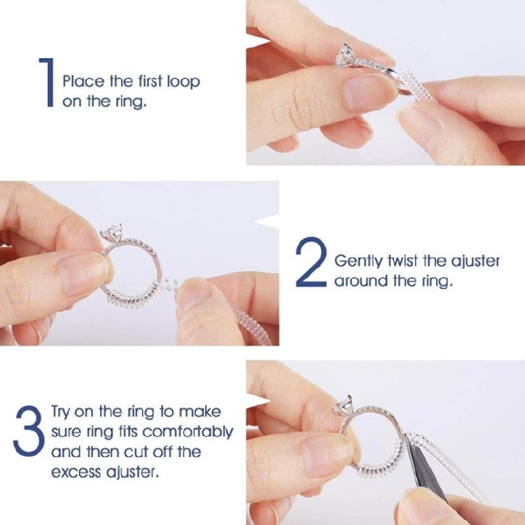 Invisible Ring Reducer Guards Ring Size Adjuster for Loose Ring Prevent Rings from Loosening & Slipping Off 8 Sizes