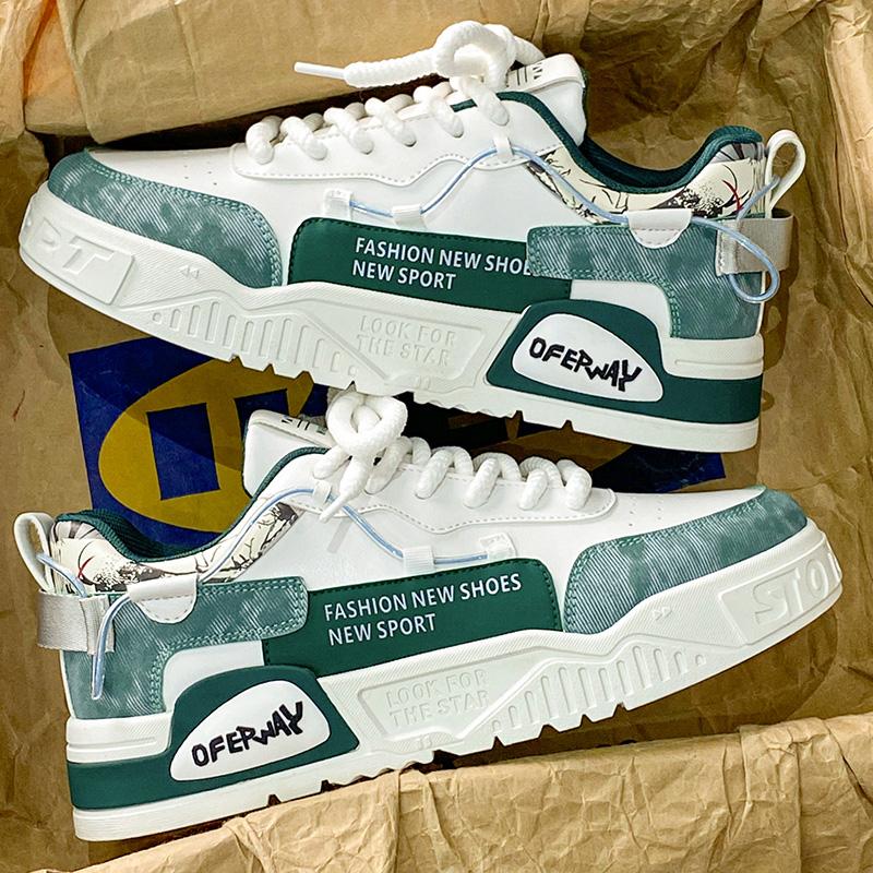 

Thick-soled heightening men s shoes summer 2025 new student versatile sports little white shoes men s trend Korean version trendy shoes 39 темно-зеленого