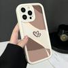 Minimalist heart-shaped phone case suitable for iPhone 17 16 15 14 13 12 11 Pro/Max/Plus anti drop and shockproof back cover
