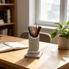 Vintage Roman Pillar Pen Holder, 3D Printed Column Stationery Container, Decorative Pencil Organizer Box for Home Office Desk