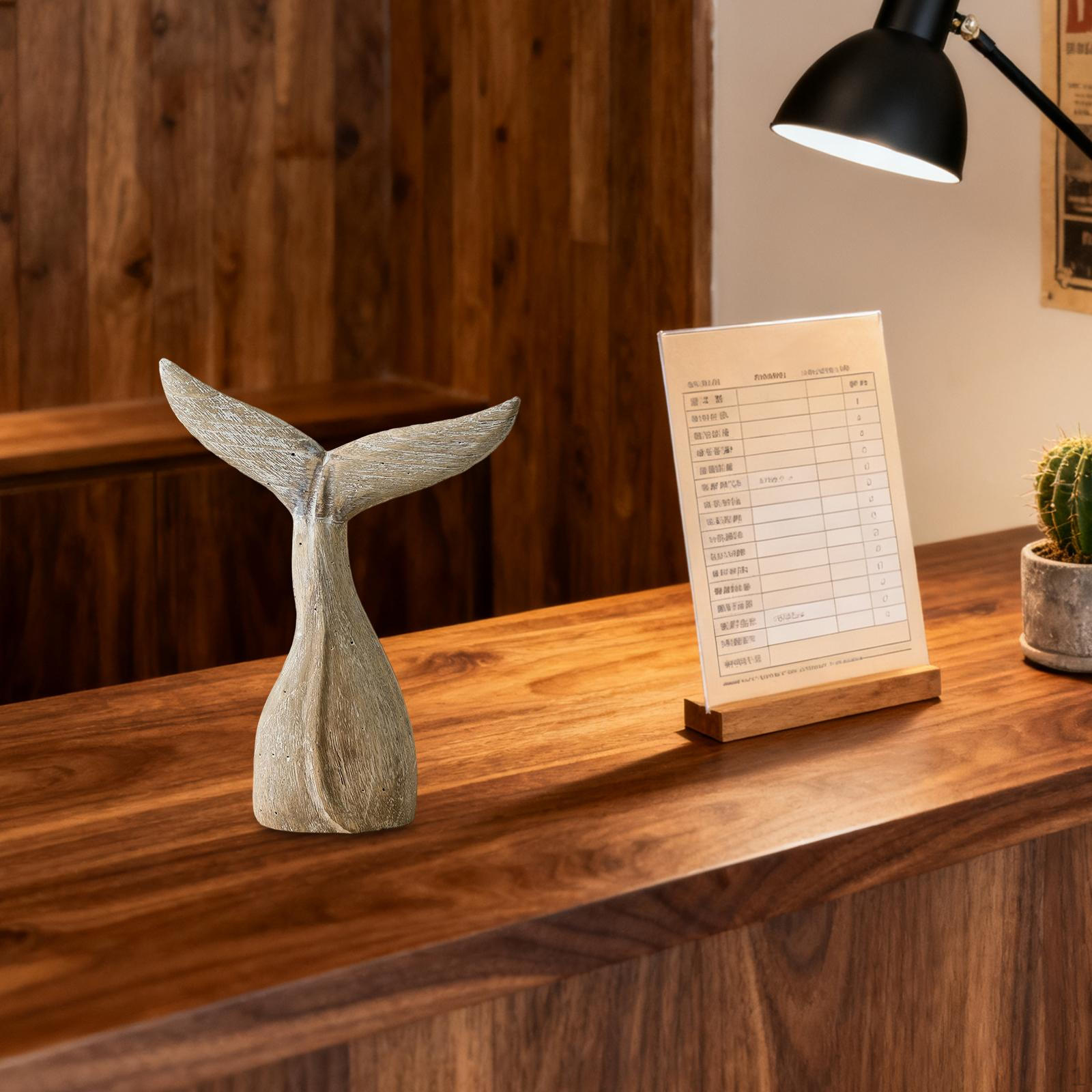 

Decor Statue Model House Rustic Coastal Carved Figurine Wood Sculpture for Bathroom Bedroom L