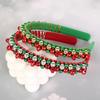 Christmas Headband Red Green Bell Decor Girls Headdress Holiday Season Party Hair Hoop Hair Accessory