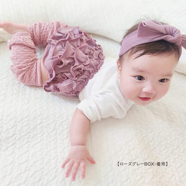 Kufuu Baby Gift for Picot Bloomers In a Box Made In Japan Girls (Moss Pink)