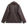 2024 Women's Reversible Double-Sided Faux Leather Coat