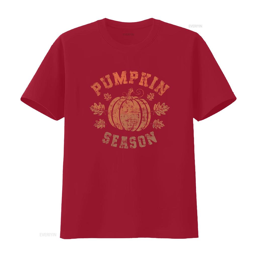 Pumpkin Season Distressed T Shirt Fall Halloween Vintage Style orange leafs thanksgiving autumn vintage Washed Stylish graphic