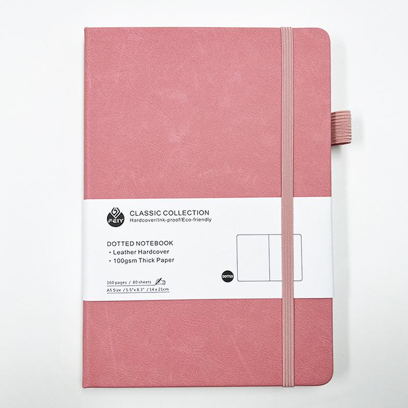A5 Dot Grid Notebook with Strap - Premium Office & Student Planner Diary