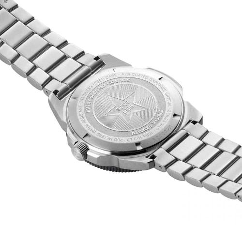 Luminox Men's Navy Seal Pacific Diver 3120 Series Silver Stainless Steel Oyster Band Black Dial Quartz Analog Watch, Silver, Analog Watch, Diver.