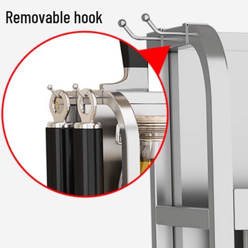 Stainless Steel Kitchen Spice Rack with Knife and Cutting Board Holder