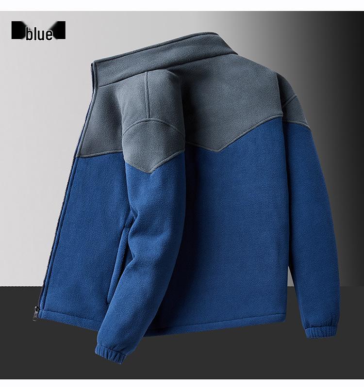 Men's Lambswool Winter Jacket - Thick Velvet, Versatile Sports Top, Plus Size Available