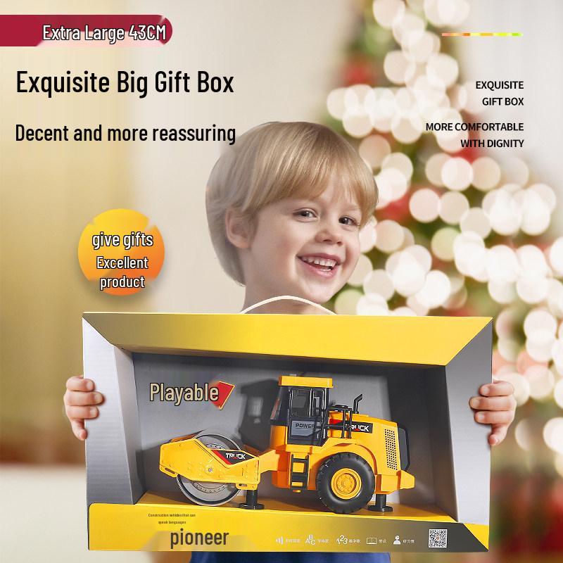 Extra Large Alloy Engineering Toy: Roller, Excavator, Bulldozer, Loader for Boys Aged 2-3 Years
