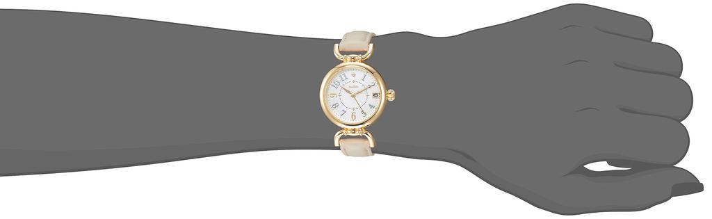 Fieldwork Ibany Analog Watch with Date Leather White Display, Strap, Dial, Women's, Beige, YM001-1