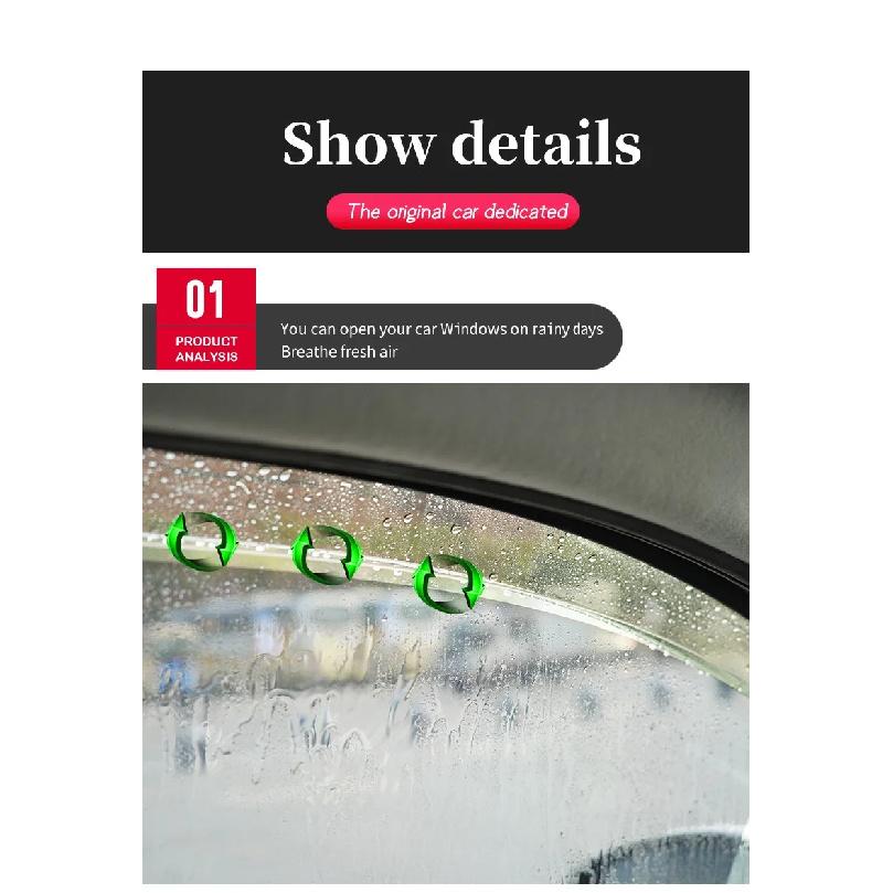 For Toyota CROWN 2005-2012 Car Window Visor Awning Shelters Windshield Side Window Rain Sun Shade Auto Accessories