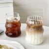 Vertical Cloud Glass Thickened Transparent with Straw Cup Household Breakfast Milk Juice Cup