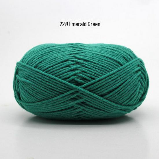 Fir de Bumbac Pieptănat cu 4 Fire pentru Căciulă și Fular Tricotate Manual pentru Bebeluși