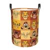 Anime The Lion King Cartoon Laundry Basket Collapsible Large Clothes Storage Bin Cartoon Baby Hamper