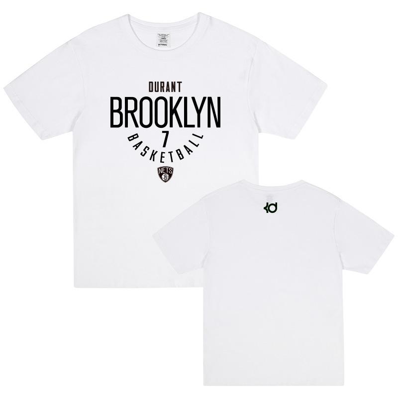 Nets Irving Durant Short Sleeved Tshirt Mens Summer Basketball Loose Oversized Training Jersey