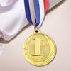 5cm Gold/Silver/Bronze Medal Sports Rewards with Neck Ribbon Students Rewards Metal Winner Medals for Marathon Ball Games