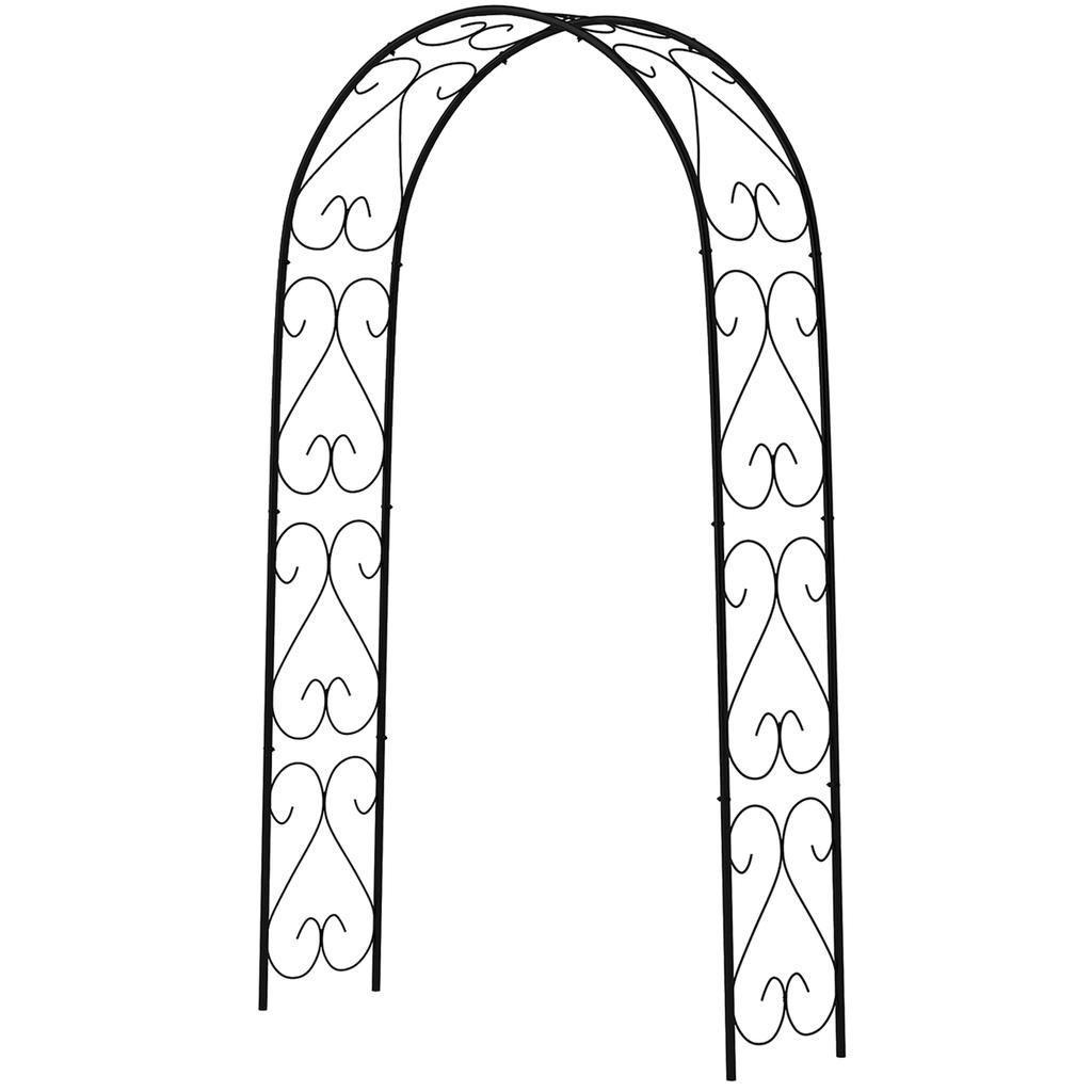 Garden Arch, Vintage Design, 125 X 37 X 230 Cm, Black