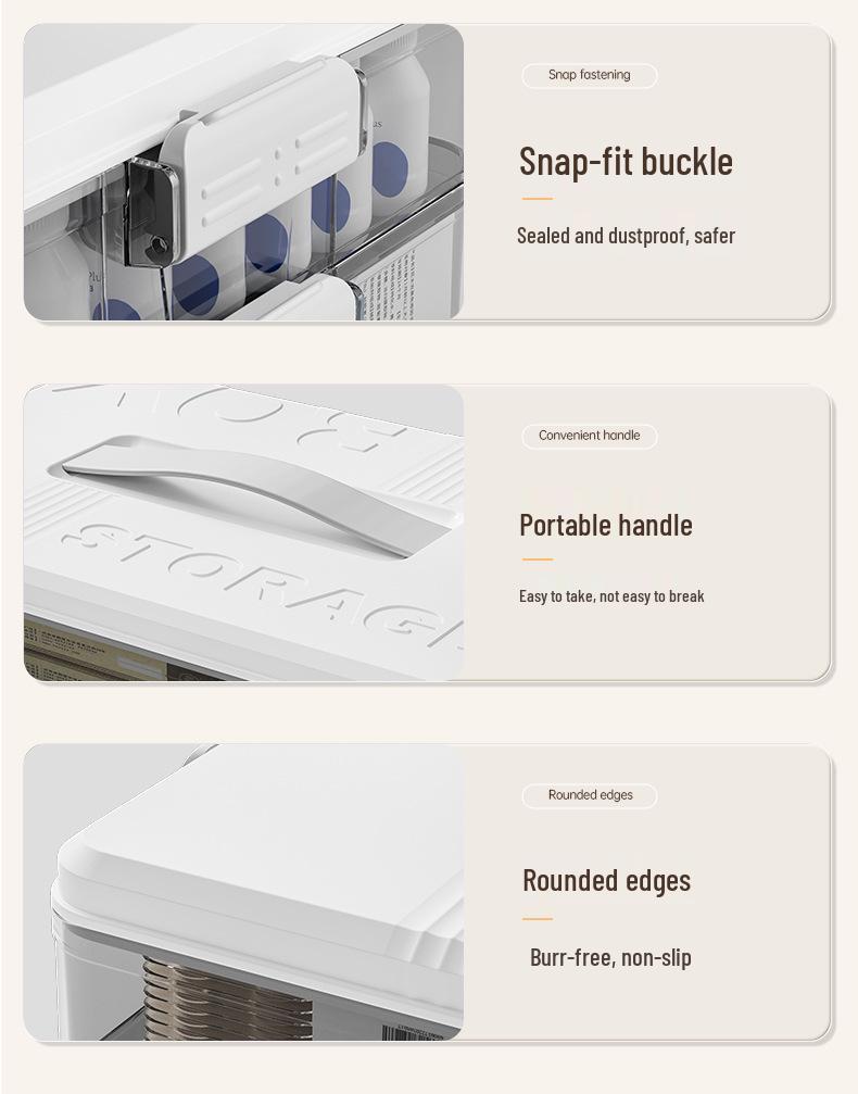 Portable Large-Capacity Multi-Layer Medical Storage Box for Family Use