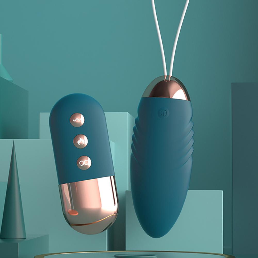 Wireless Remote Control Vibrating Egg Clitoris Stimulator Wearable Vibrating Jump Egg Heating Bullet Vibrator Sex Toys For Women