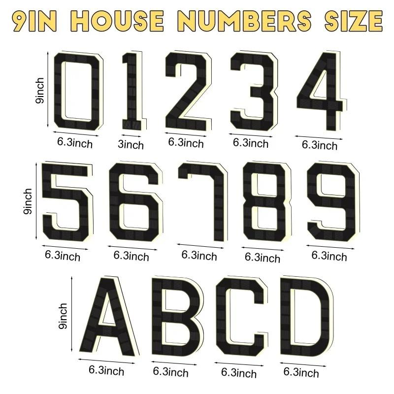 LED Solar House Number Light, Waterproof Light‑Sensor Address Plate for Home Entrance Yard Wall Fence Gate Outdoor Household Decoration