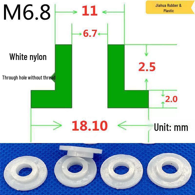 T-förmige Nylon-Dichtungsscheibe M3-M35 Gewinde Isolierabstandshalter