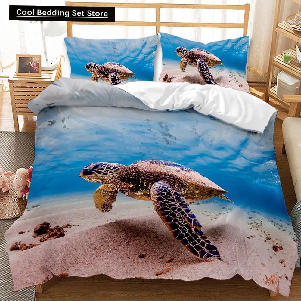 Marine Life Dynetrekksett Glødende Maneter Twin Qulittrekk Tropical Ocean Fish Under Sea Marine Life Polyester Sengesett