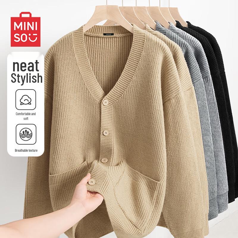 MINISO Couple Style V-Neck Cardigan Sweater