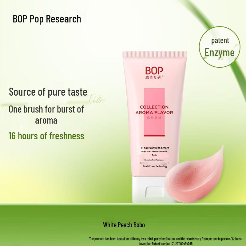 bop White Peach Fresh Breath Toothpaste, 75g