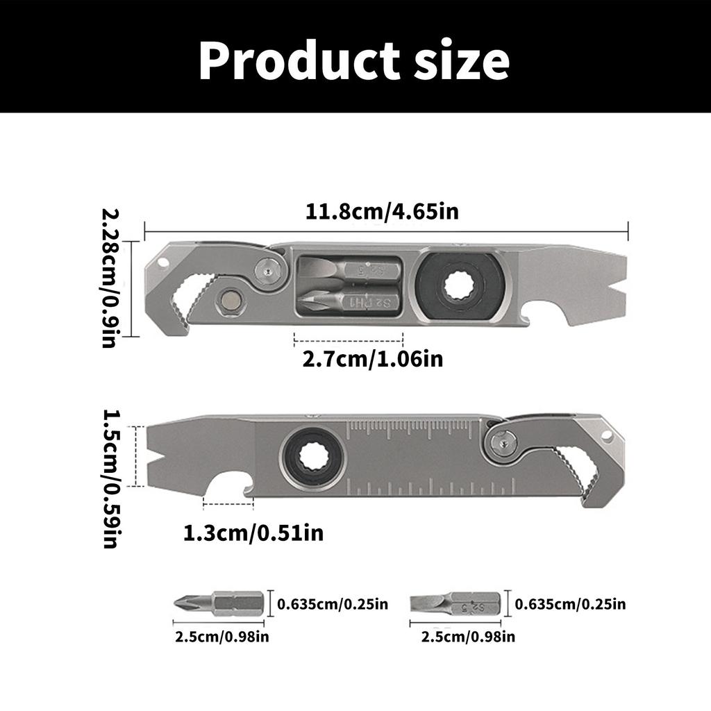 Pry-uri mici din aliaje de titan Deschizător de sticle Chei cu clichet Extractor de cuie Deschizător de sticle Instrument de camping în aer liber Durabil