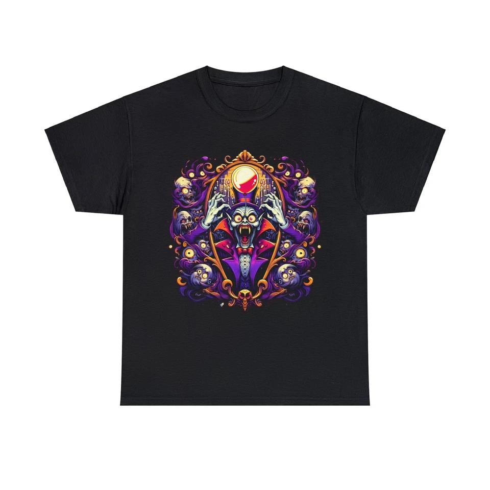Unisex Adult T Shirt Gothic Cartoon Vampire Horror Streetwear Tee Spooky Scary S