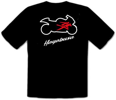 SUZUKI HAYABUSA Bike Motorcycle Fun Black T-shirt -555-
