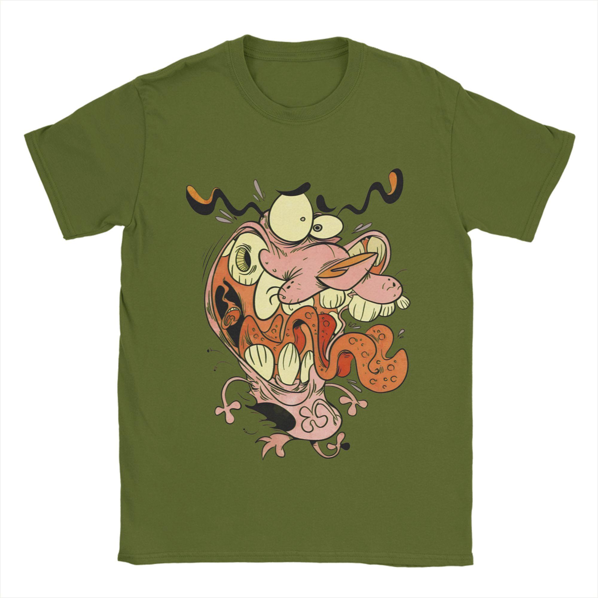 

Men T-Shirts Courage Dog Crazy Pure Cotton Tee Shirt Short Sleeve T Shirts O Neck Clothing New Arrival 4XL