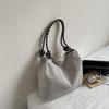 Vintage Large Capacity Corduroy Bag Women's Solid Color Underarm Shoulder Bag