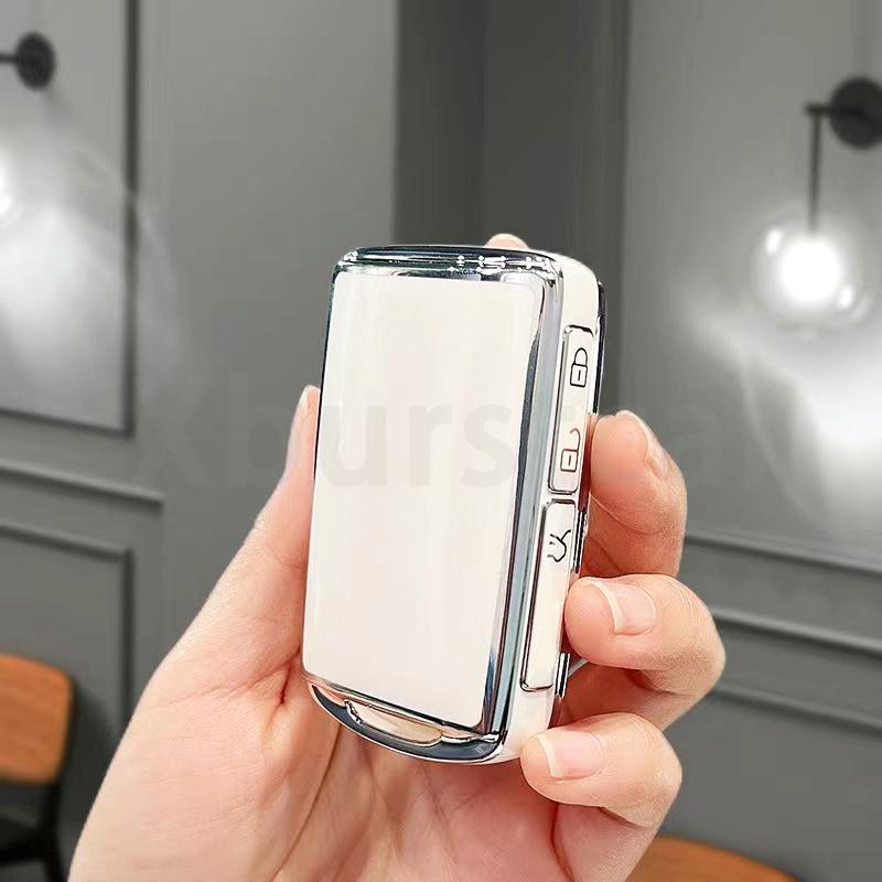 

Silver Edge Shell Fob For Mazda 3 Alexa Cx5 Cx-5 Cx8 Cx-8 Cx9 Cx-9 Cx30 Cx-30 Cx3 Cx-3 3/4 Buttons Tpu Auto Car Key Case Cover