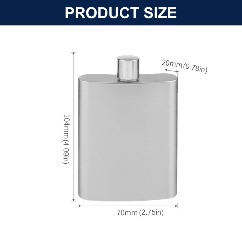 Metal Square Wine Flasks Whiskeys Pots 100ml Portable Leakproof Container for Outdoor Travel Campings Drinkware