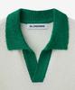 BLOND9 Tail Yarn Coloration Short Sleeve Knit_Ivory Green