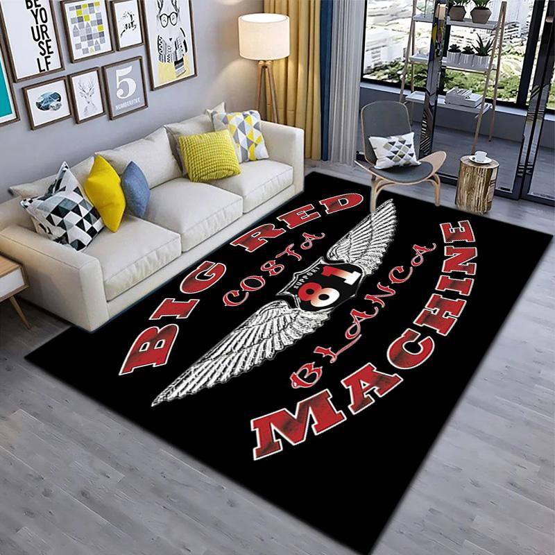 Gang Motorcycle enthusiasts Hells Angels Motorcycle Club carpet is suitable for living room and bedroom doormats office balcony decorative carpet V8