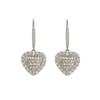 New Trendy Temperament Versatile Fashionable Women's Earrings Love Super Flash Zircon Sweet Fresh Popular Luxury Party