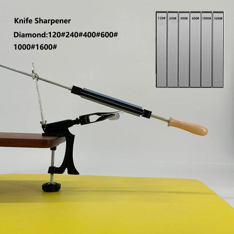 Fixed Knife Sharpener Professional Angle Sharpening Stone Kitchen Whetstone Grinding System Honing Diamond Grinder Woodwork Tool