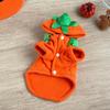 Orange Halloween Dog Clothes Warm Fleece Dog Hoodie Cute Pet Cosplay Costume  Halloween Party
