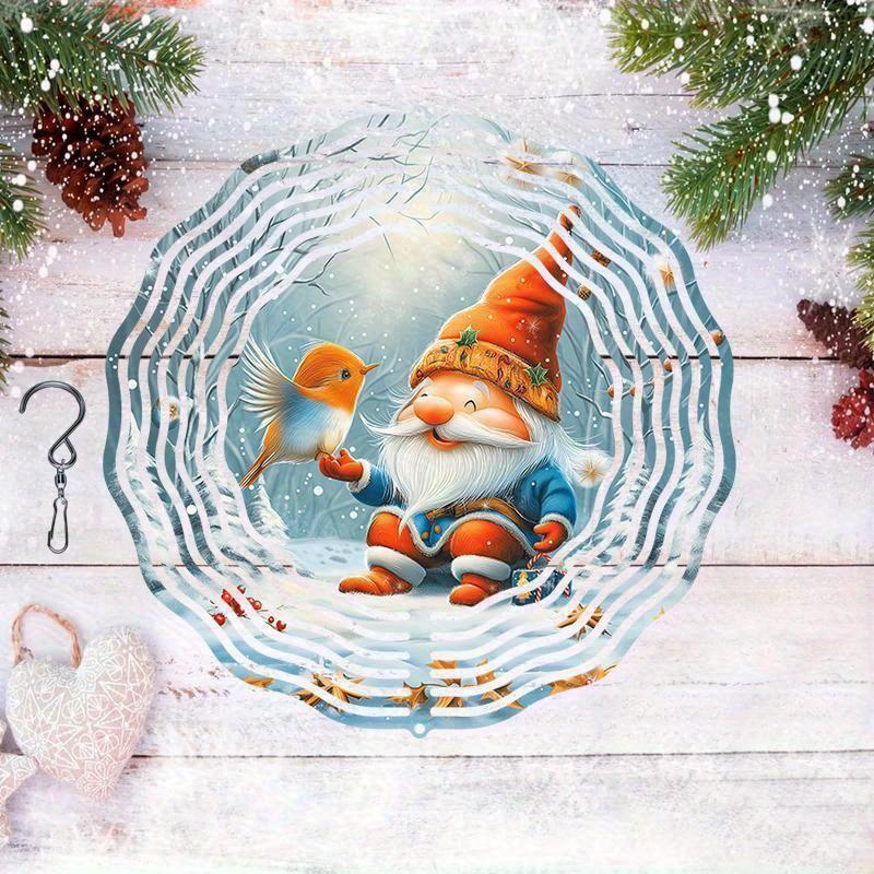 10 Inch Hanging Wind Spinner with 360 Degree Hook for Balcony Garden Decor Spring Summer Outdoor Decoration